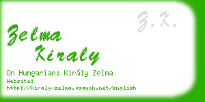 zelma kiraly business card